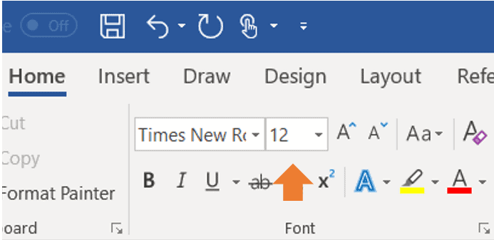 Formatting the type in a manuscript